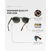image:imageWearMe Pro WMP Eyewear  Mens Square Polarized Sunglasses Thick Acetate Frame Bold Geometric Shape Retro 60s DesignCrystal Agave Green  Grey Brown Gradient Lens