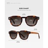 image:imageWearMe Pro WMP Eyewear  Mens Square Polarized Sunglasses Thick Acetate Frame Bold Geometric Shape Retro 60s DesignHavana Tortoise  Brown Gradient Lens