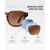 image:imageWearMe Pro WMP Eyewear  Mens Square Polarized Sunglasses Thick Acetate Frame Bold Geometric Shape Retro 60s DesignTerracotta Brown  Copper Brown Gradient Lens