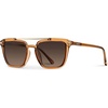image:imageWearMe Pro WMP Eyewear  Modern Mens Square Aviator Sunglasses  Double Metal Bridge with Polarized LensCrystal Brown Frame  Brown Gradient Lens