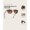 image:imageWearMe Pro WMP Eyewear  Modern Mens Square Aviator Sunglasses  Double Metal Bridge with Polarized LensCrystal Brown Frame  Brown Gradient Lens