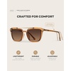 image:imageWearMe Pro WMP Eyewear  Modern Mens Square Aviator Sunglasses  Double Metal Bridge with Polarized LensCrystal Brown Frame  Brown Gradient Lens