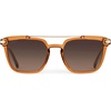 image:imageWearMe Pro WMP Eyewear  Modern Mens Square Aviator Sunglasses  Double Metal Bridge with Polarized LensCrystal Brown Frame  Brown Gradient Lens