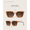 image:imageWearMe Pro WMP Eyewear  Modern Mens Square Aviator Sunglasses  Double Metal Bridge with Polarized LensCrystal Brown Frame  Brown Gradient Lens