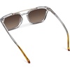 image:imageWearMe Pro WMP Eyewear  Modern Mens Square Aviator Sunglasses  Double Metal Bridge with Polarized LensCrystal Ice Grey Frame  Brown Gradient Lens
