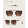 image:imageWearMe Pro WMP Eyewear  Modern Mens Square Aviator Sunglasses  Double Metal Bridge with Polarized LensCrystal Ice Grey Frame  Brown Gradient Lens