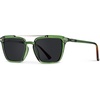 image:imageWearMe Pro WMP Eyewear  Modern Mens Square Aviator Sunglasses  Double Metal Bridge with Polarized LensEmerald Green Frame  Black Lens