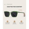 image:imageWearMe Pro WMP Eyewear  Modern Mens Square Aviator Sunglasses  Double Metal Bridge with Polarized LensEmerald Green Frame  Black Lens