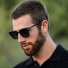 image:imageWearMe Pro WMP Eyewear  Modern Mens Square Aviator Sunglasses  Double Metal Bridge with Polarized LensMatte Black Frame  Black Lens