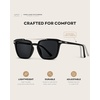 image:imageWearMe Pro WMP Eyewear  Modern Mens Square Aviator Sunglasses  Double Metal Bridge with Polarized LensMatte Black Frame  Black Lens