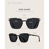 image:imageWearMe Pro WMP Eyewear  Modern Mens Square Aviator Sunglasses  Double Metal Bridge with Polarized LensMatte Black Frame  Black Lens