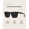image:imageWearMe Pro WMP Eyewear  Modern Square Sunglasses for Men Lightweight Acetate Polarized Lenses 100 UVAUVB ProtectionBlack  Triple Black Lens
