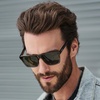 image:imageWearMe Pro WMP Eyewear  Modern Square Sunglasses for Men Lightweight Acetate Polarized Lenses 100 UVAUVB ProtectionBlue Forest Fade  Smoke Green Lens