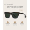 image:imageWearMe Pro WMP Eyewear  Modern Square Sunglasses for Men Lightweight Acetate Polarized Lenses 100 UVAUVB ProtectionBlue Forest Fade  Smoke Green Lens