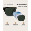 image:imageWearMe Pro WMP Eyewear  Modern Square Sunglasses for Men Lightweight Acetate Polarized Lenses 100 UVAUVB ProtectionBlue Forest Fade  Smoke Green Lens