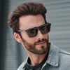 image:imageWearMe Pro WMP Eyewear  Modern Square Sunglasses for Men Lightweight Acetate Polarized Lenses 100 UVAUVB ProtectionCrystal Indigo  Brown Lens