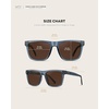 image:imageWearMe Pro WMP Eyewear  Modern Square Sunglasses for Men Lightweight Acetate Polarized Lenses 100 UVAUVB ProtectionCrystal Indigo  Brown Lens