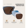image:imageWearMe Pro WMP Eyewear  Modern Square Sunglasses for Men Lightweight Acetate Polarized Lenses 100 UVAUVB ProtectionCrystal Indigo  Brown Lens