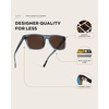 image:imageWearMe Pro WMP Eyewear  Modern Square Sunglasses for Men Lightweight Acetate Polarized Lenses 100 UVAUVB ProtectionCrystal Indigo  Brown Lens
