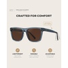 image:imageWearMe Pro WMP Eyewear  Modern Square Sunglasses for Men Lightweight Acetate Polarized Lenses 100 UVAUVB ProtectionCrystal Indigo  Brown Lens