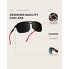 image:imageWearMe Pro WMP Eyewear  Polarized Modern Square Aviator Sunglasses for Men