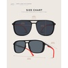 image:imageWearMe Pro WMP Eyewear  Polarized Modern Square Aviator Sunglasses for Men