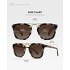 image:imageWearMe Pro WMP Eyewear  Womens Oversized Polarized Sunglasses Square Vintage Style with Metal DoubleBar BridgeBeige TortoiseGradient Brown Lens