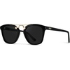 image:imageWearMe Pro WMP Eyewear  Womens Oversized Polarized Sunglasses Square Vintage Style with Metal DoubleBar BridgeBlack  Black Lens