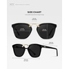 image:imageWearMe Pro WMP Eyewear  Womens Oversized Polarized Sunglasses Square Vintage Style with Metal DoubleBar BridgeBlack  Black Lens