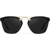 image:imageWearMe Pro WMP Eyewear  Womens Oversized Polarized Sunglasses Square Vintage Style with Metal DoubleBar BridgeBlack  Black Lens