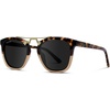 image:imageWearMe Pro WMP Eyewear  Womens Oversized Polarized Sunglasses Square Vintage Style with Metal DoubleBar BridgeCrystal Brown TortoiseBlack Lens