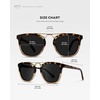 image:imageWearMe Pro WMP Eyewear  Womens Oversized Polarized Sunglasses Square Vintage Style with Metal DoubleBar BridgeCrystal Brown TortoiseBlack Lens