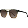 image:imageWearMe Pro WMP Eyewear  Womens Oversized Polarized Sunglasses Square Vintage Style with Metal DoubleBar BridgeDesert SageGradient Brown Lens
