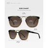 image:imageWearMe Pro WMP Eyewear  Womens Oversized Polarized Sunglasses Square Vintage Style with Metal DoubleBar BridgeDesert SageGradient Brown Lens