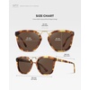 image:imageWearMe Pro WMP Eyewear  Womens Oversized Polarized Sunglasses Square Vintage Style with Metal DoubleBar BridgeHoneycomb Tortoise  Brown Lens