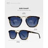 image:imageWearMe Pro WMP Eyewear  Womens Oversized Polarized Sunglasses Square Vintage Style with Metal DoubleBar BridgeWhiskey Brown TortoiseBlue Gradient Lens