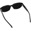 image:imageWearMe Pro WMP Eyewear  Womens Polarized Oval Sunglasses Oversized SoftAngle Frame Metal Accents Trendy Everyday StyleBlack  Triple Black Lens