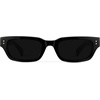 image:imageWearMe Pro WMP Eyewear  Womens Polarized Oversized Rectangular Sunglasses Wide Frame Thick Temples HighFashion StyleBlack  Triple Black Lens