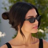 image:imageWearMe Pro WMP Eyewear  Womens Polarized Oversized Rectangular Sunglasses Wide Frame Thick Temples HighFashion StyleBlack  Triple Black Lens