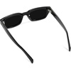 image:imageWearMe Pro WMP Eyewear  Womens Polarized Oversized Rectangular Sunglasses Wide Frame Thick Temples HighFashion StyleBlack  Triple Black Lens