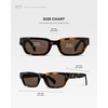 image:imageWearMe Pro WMP Eyewear  Womens Polarized Oversized Rectangular Sunglasses Wide Frame Thick Temples HighFashion StyleBrown Tortoise  Brown Lens