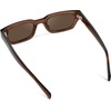 image:imageWearMe Pro WMP Eyewear  Womens Polarized Oversized Rectangular Sunglasses Wide Frame Thick Temples HighFashion StyleCocoa Brown  Brown Lens