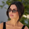 image:imageWearMe Pro WMP Eyewear  Womens Polarized Oversized Rectangular Sunglasses Wide Frame Thick Temples HighFashion StyleCocoa Brown  Brown Lens
