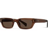image:imageWearMe Pro WMP Eyewear  Womens Polarized Oversized Rectangular Sunglasses Wide Frame Thick Temples HighFashion StyleCocoa Brown  Brown Lens