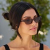 image:imageWearMe Pro WMP Eyewear  Womens Polarized Oversized Rectangular Sunglasses Wide Frame Thick Temples HighFashion StyleCocoa Brown  Brown Lens