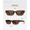image:imageWearMe Pro WMP Eyewear  Womens Polarized Oversized Rectangular Sunglasses Wide Frame Thick Temples HighFashion StyleCocoa Brown  Brown Lens