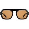 image:imageWearMe Pro WMP Eyewear  Womens Polarized Oversized Square Sunglasses FlatTop Frame with Retro HighFashion StyleBlack  Orange Lens