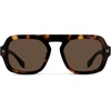 image:imageWearMe Pro WMP Eyewear  Womens Polarized Oversized Square Sunglasses FlatTop Frame with Retro HighFashion StyleBrown Tortoise  Brown Lens
