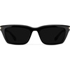 image:imageWearMe Pro WMP Eyewear  Womens Polarized Rectangular CatEye Sunglasses Narrow Glossy Frame Chic Everyday StyleBlack  Triple Black Lens