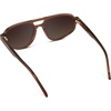 image:imageWearMe Pro WMP Eyewear  Womens Retro Double Bridge Aviator Sunglasses Polarized Lenses Lightweight Full UV ProtectionCrystal Brown  Dark Beige Gradient Lens